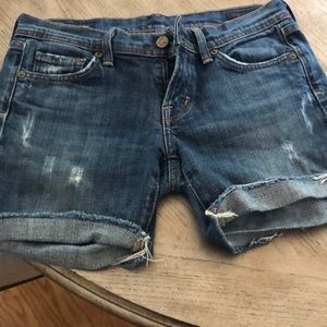 CITIZENS OF HUMANITY LOW WAIST FLARE CUTOFFSHORTS